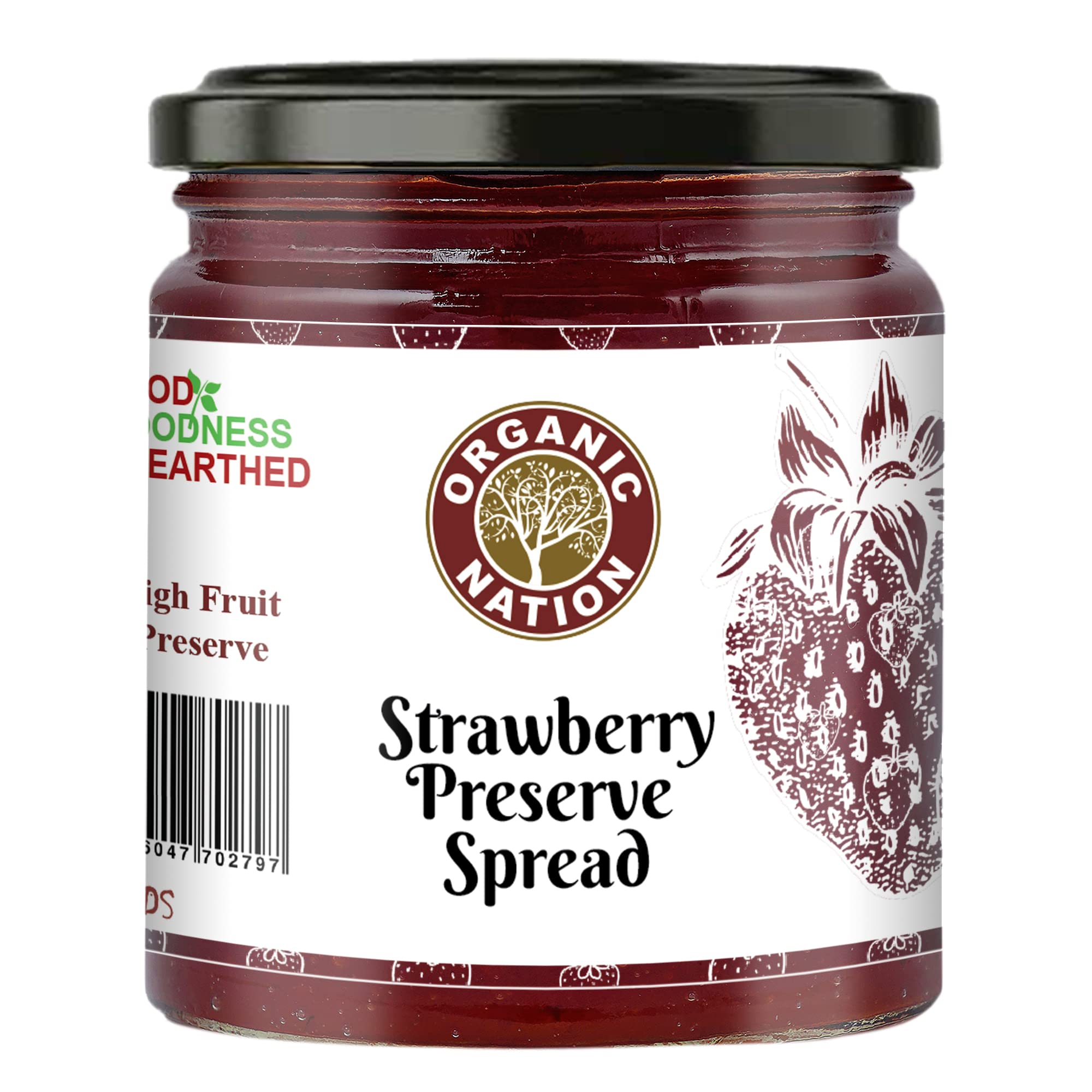 ORGANIC NATION Strawberry Spread Jam - No Artificial Color, No Artificial Flavour , No Preservatives - 100% Himaliyan Fruit Preserve - Veg, Natural, Daily Free - 250 gm (B0B3TRN9MM) Amazon Price History, Amazon Price Tracker