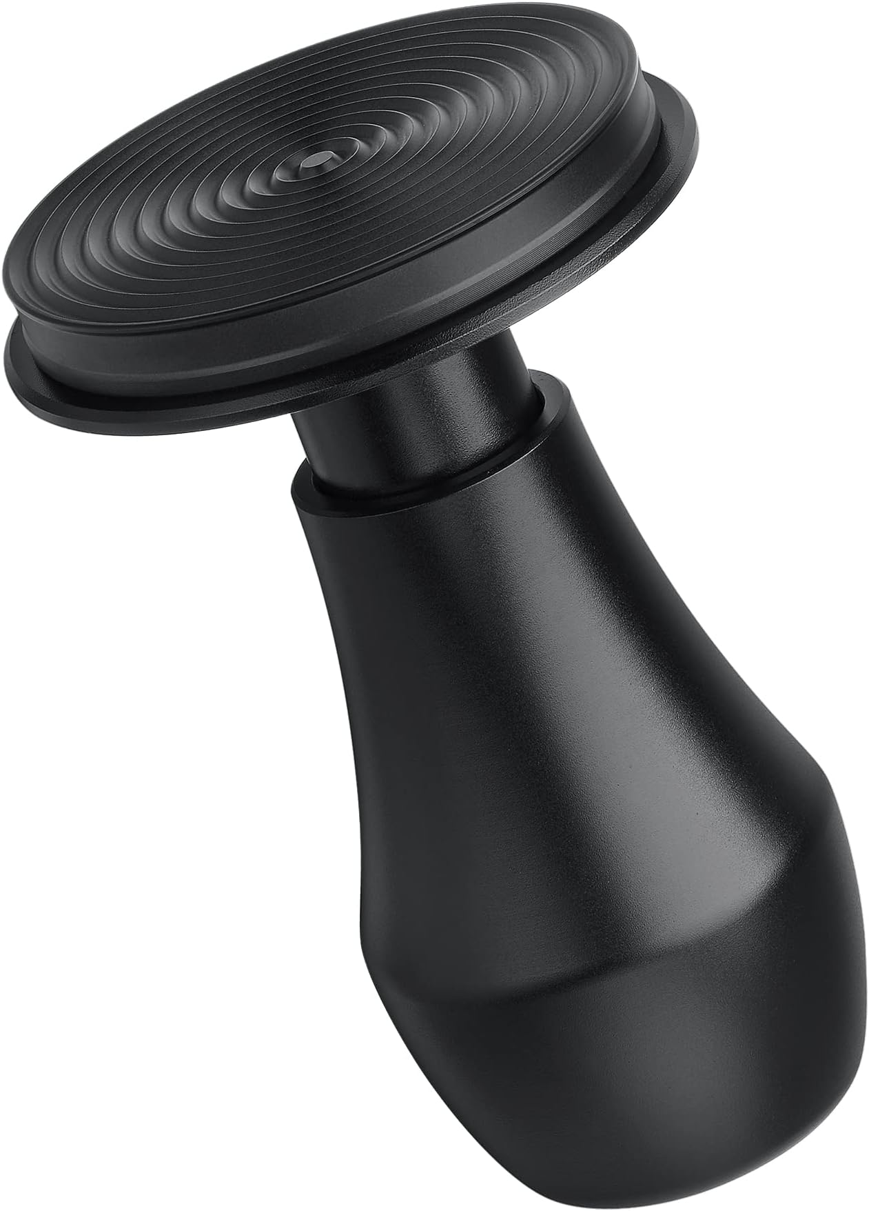 Normcore 53.3mm Espresso Coffee Tamper - Titanium Ripple Plating Base - Spring Loaded Tamper - 15lb / 25lb / 30lbs Replacement Springs - Anodized Aluminum Handle and Stand, Black