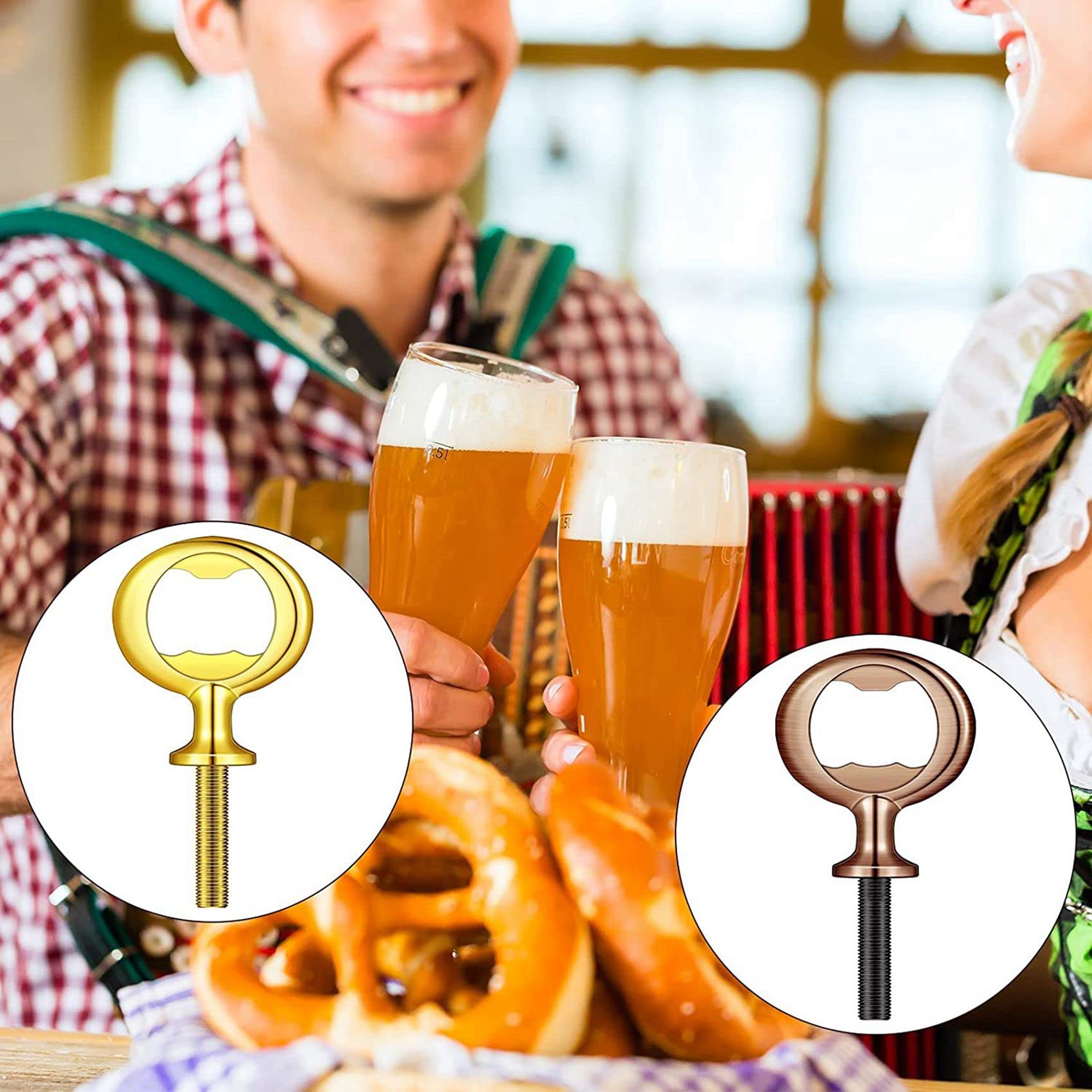 50 Stücke Metall Flaschenöffner Rohlinge Edelstahl Flaschenöffner Einsätze Satz Gewinde Bieröffner Hardware