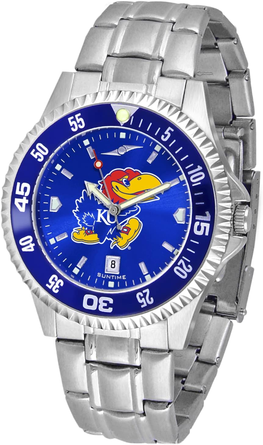 SunTime Men's Competitor 40mm Quartz Watch, 20mm Stainless Steel Strap, Team Color Dial and Bezel