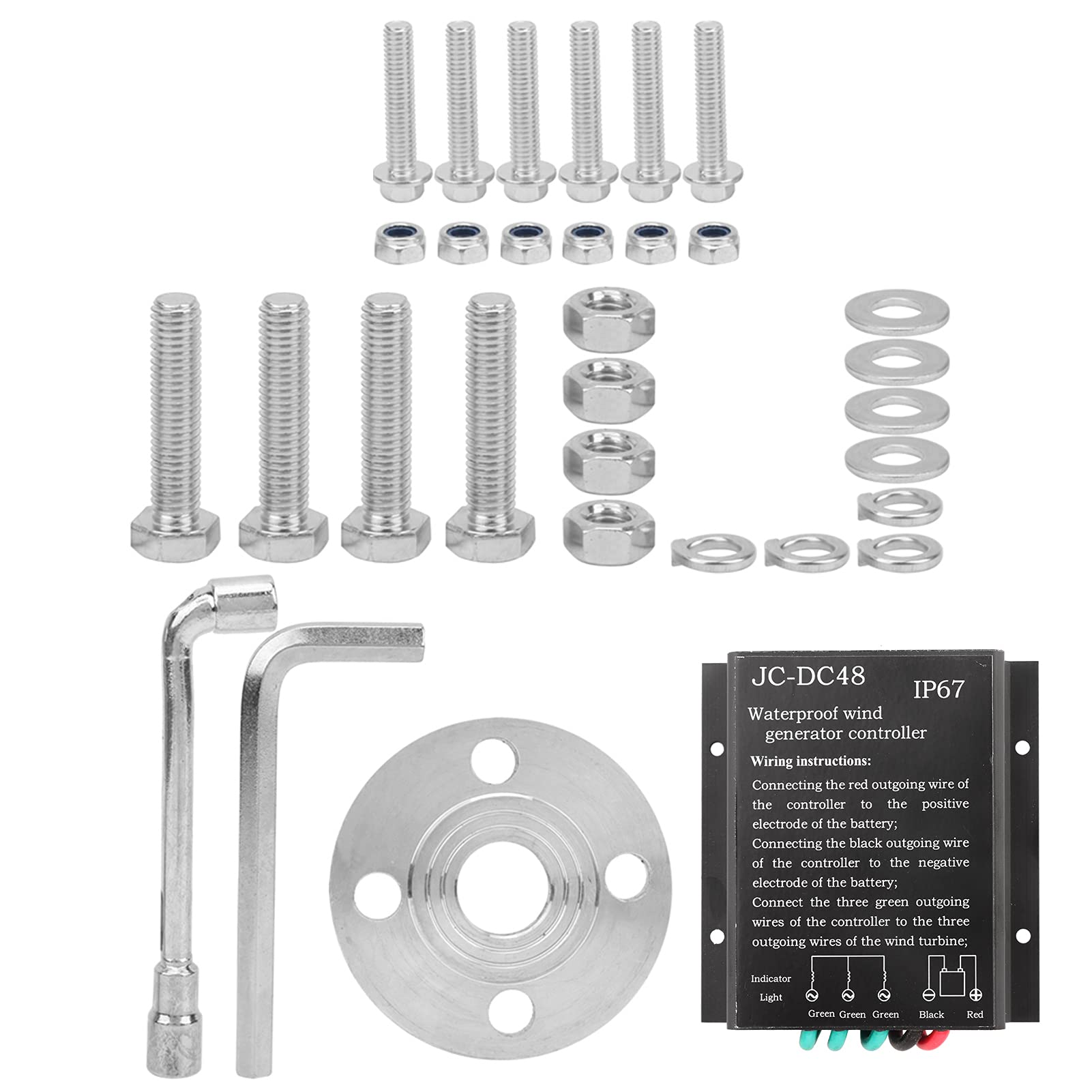 Generador de Turbinas Eólicas de 800 W, Pequeño Generador Eólico con Fibra de Nailon, 3 Palas, Arranque de 2,0 M, Motor PM Trifásico para Carga de Batería Doméstica Marina (Blue #19)