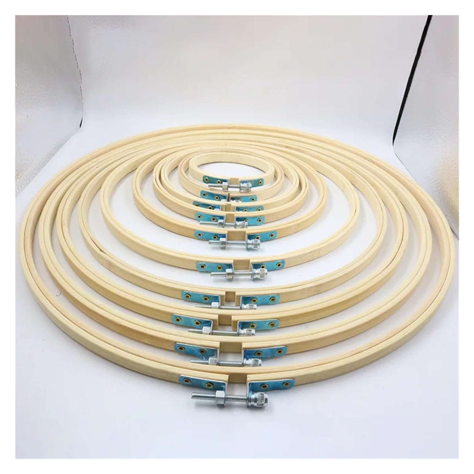 Bastidores para Bordar, Paquete de 10 bastidores Madera for Bordar (8-36 cm) for Punto Cruz DIY(30cm)