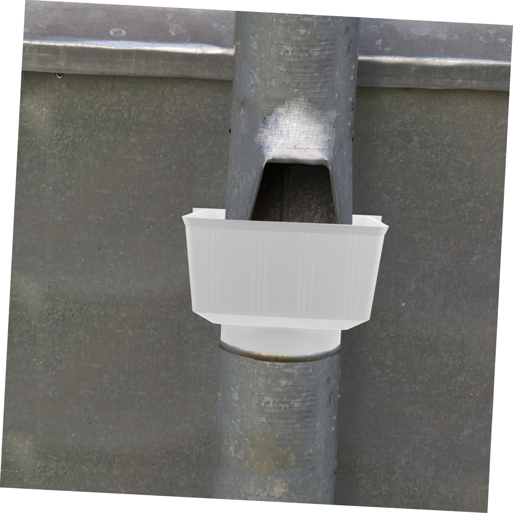 Conector de Canalón Pvc Blanco para Bajante de Lluvia