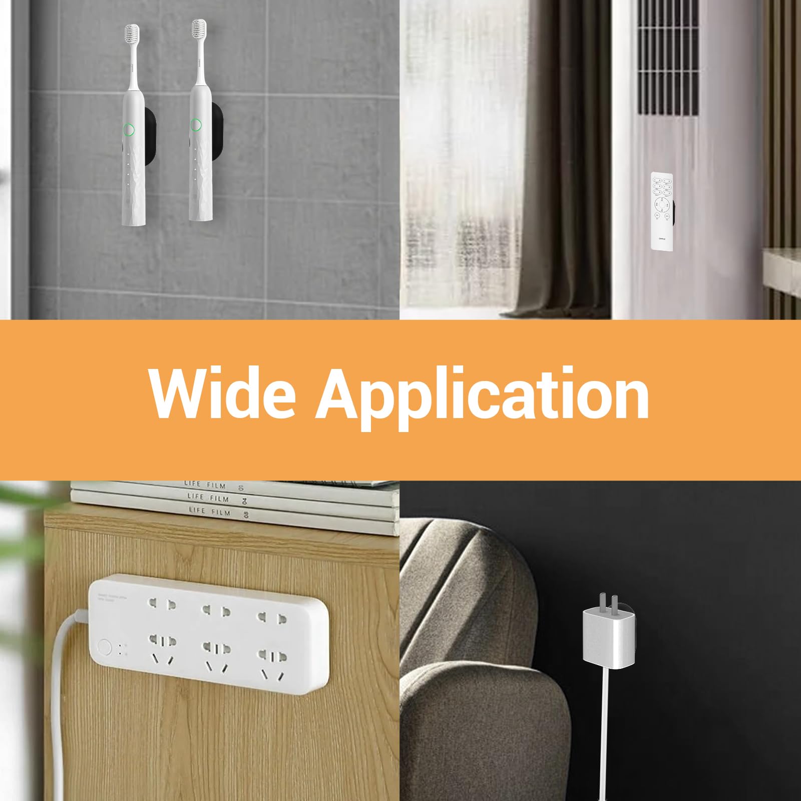 Magnetic Remote Control Holder, 2025 New Magnetic Remote Control Holder Wall Mount Hole Free Silicone Remote Control Wall Organizer Remote Control Hol