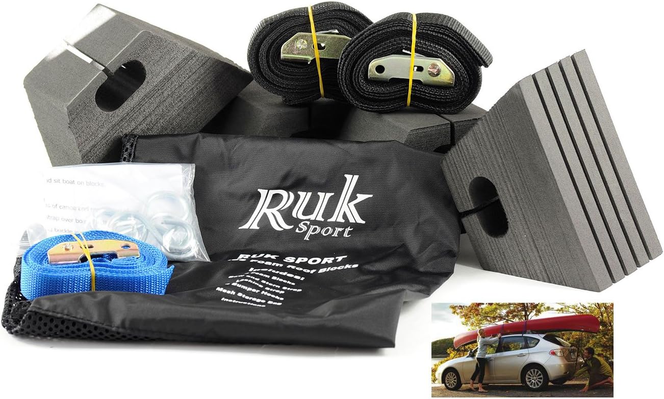 Ruk Sport Canadian Canoe Foam Roof Rack Block System Amazon.co.uk