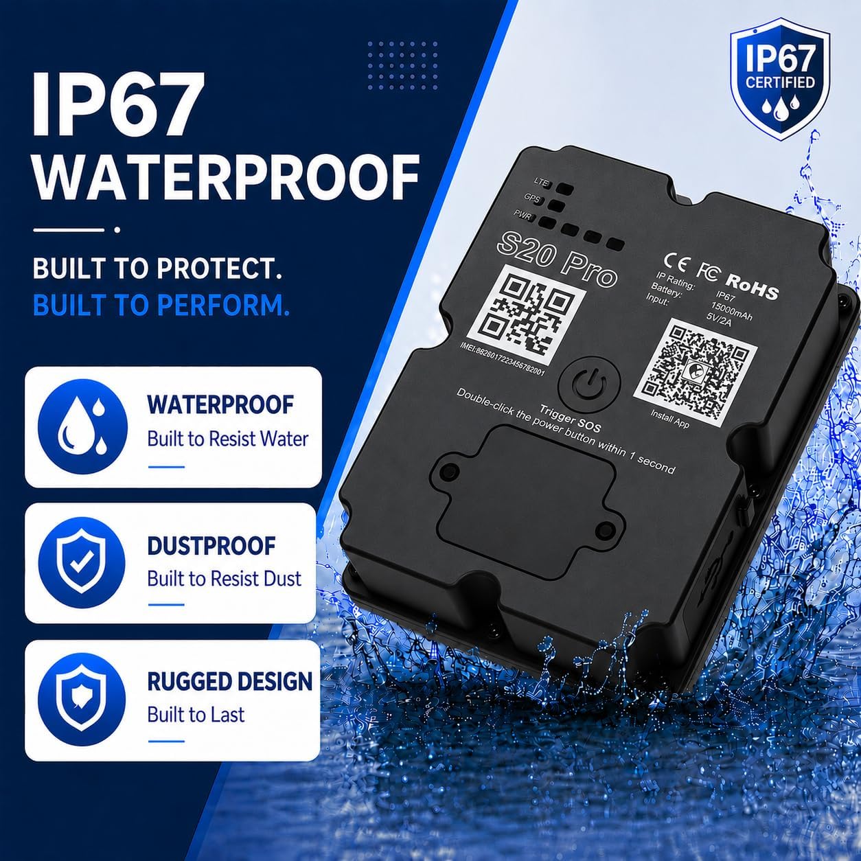 GPS Tracker for Vehicles Real Time Car Tracking Device 7-Month Battery | Strong Magnetic Mount, Anti Theft Locator, Full North America Coverage, with App Subscription Required, Cancel Anytime
