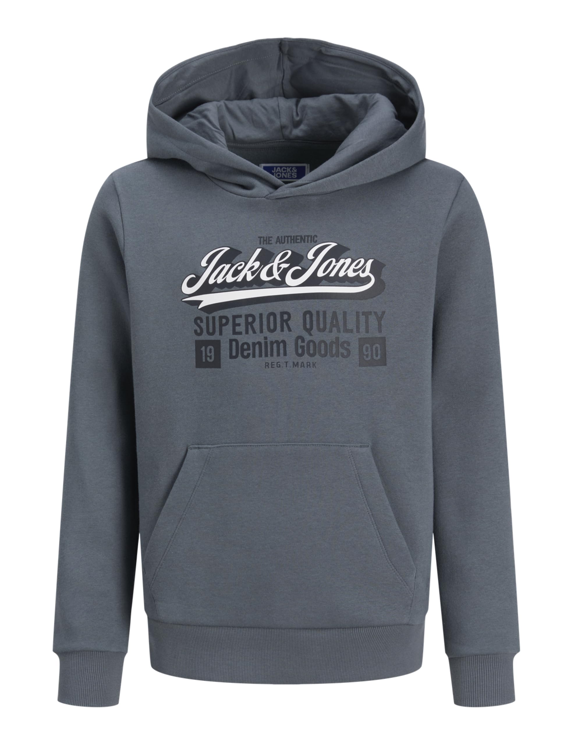 JACK & JONES Men's Jjelogo Sweat Hood 2 Col Aw25 Noos Jnr, stormy weather, 140