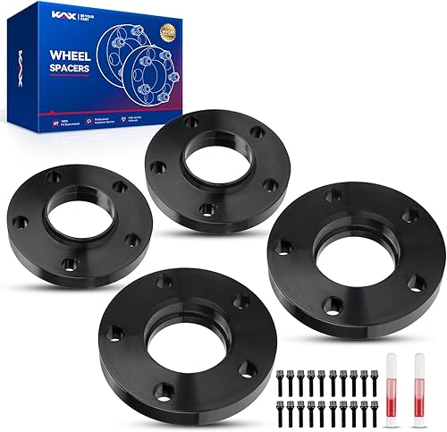 Vista 155 de KAX Espaciadores de rueda de 0.236 x 5.315 in, espaciadores de rueda centrados de 2 pulgadas y 6 lengüetas para F-15-0, Expedition, Mark LT, Negro