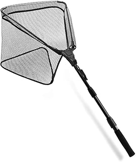 SAN LIKE Fishing Net Fish Landing Nets Collapsible Telescopic Sturdy Pole Handle for Saltwater Freshwater Extending to 36/43/71/98inches