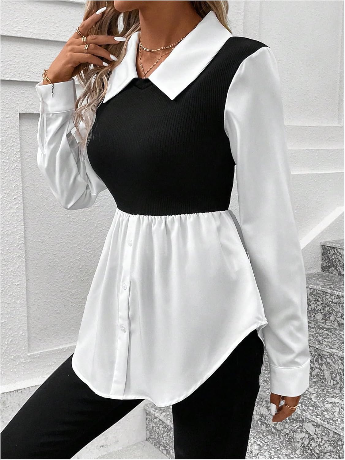 MakeMeChic Women's Soft Blouse - Image 3