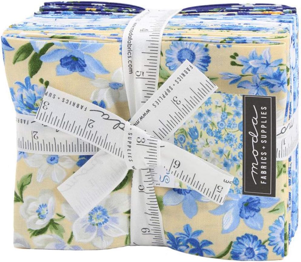 Moda Fabric Moda Summer Breeze VI Fat Quarter Bundle 16 FQs Precut Cotton Fabric Quilting FQs Assortment 33370AB, Assorted