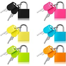 Luggage Locks 6 Pcs Padlock with Key