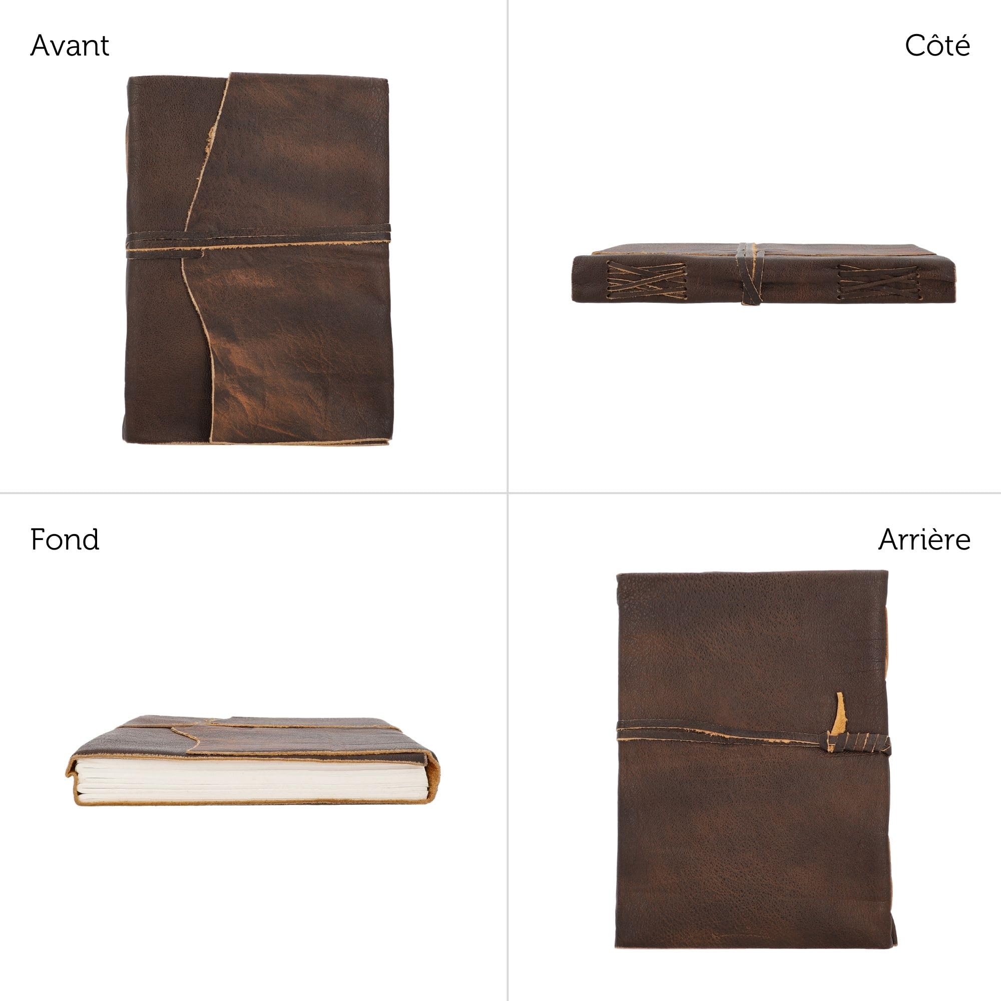 Gusti Carnet en cuir- Agenda en cuir véritable
