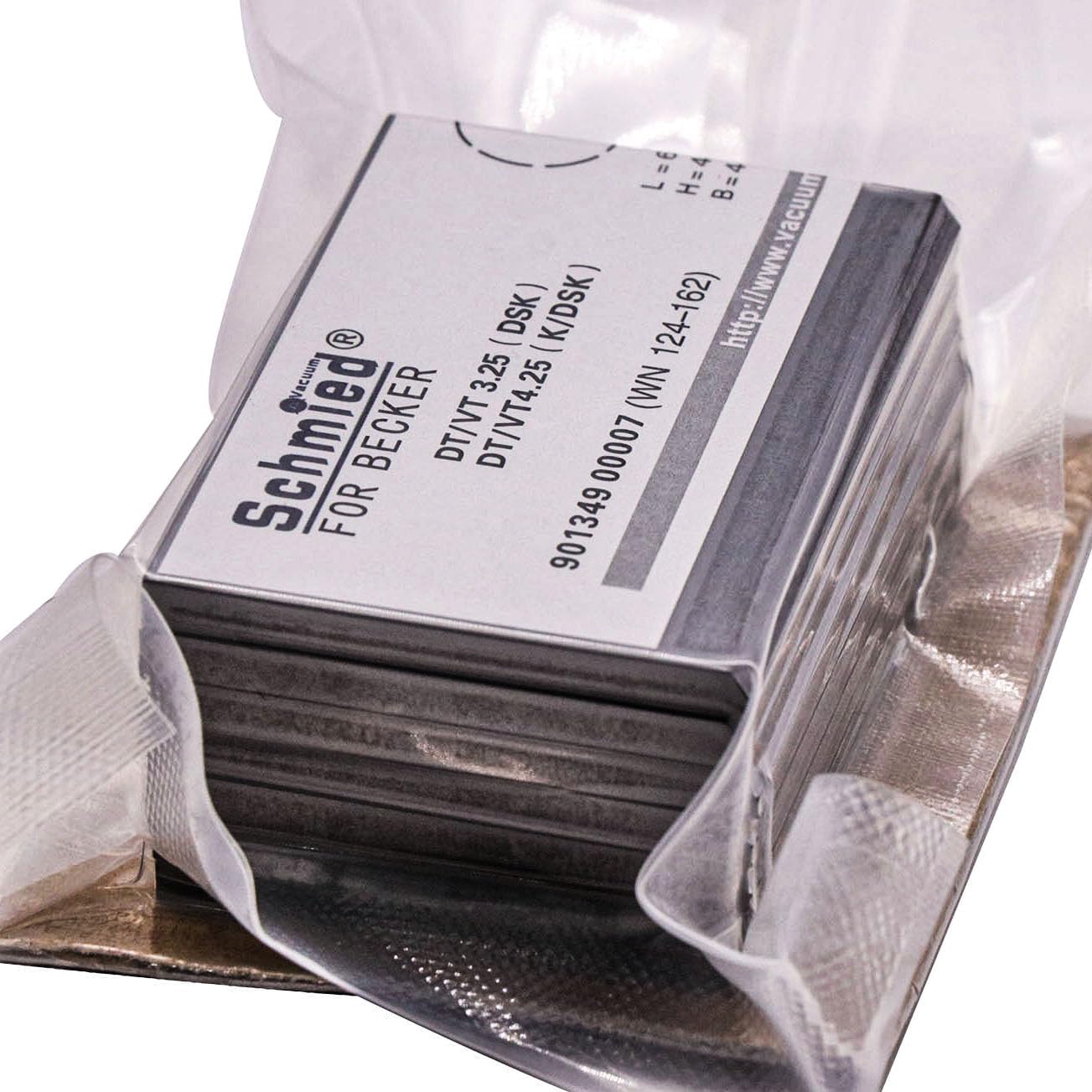 7Pcs Carbon Vane WN124-162 90134900007 for Becker Pump DT 3.25, T 3.25, VT 3.25, DT 4.25, T 4.25, VT 4.25 63-43-4mm