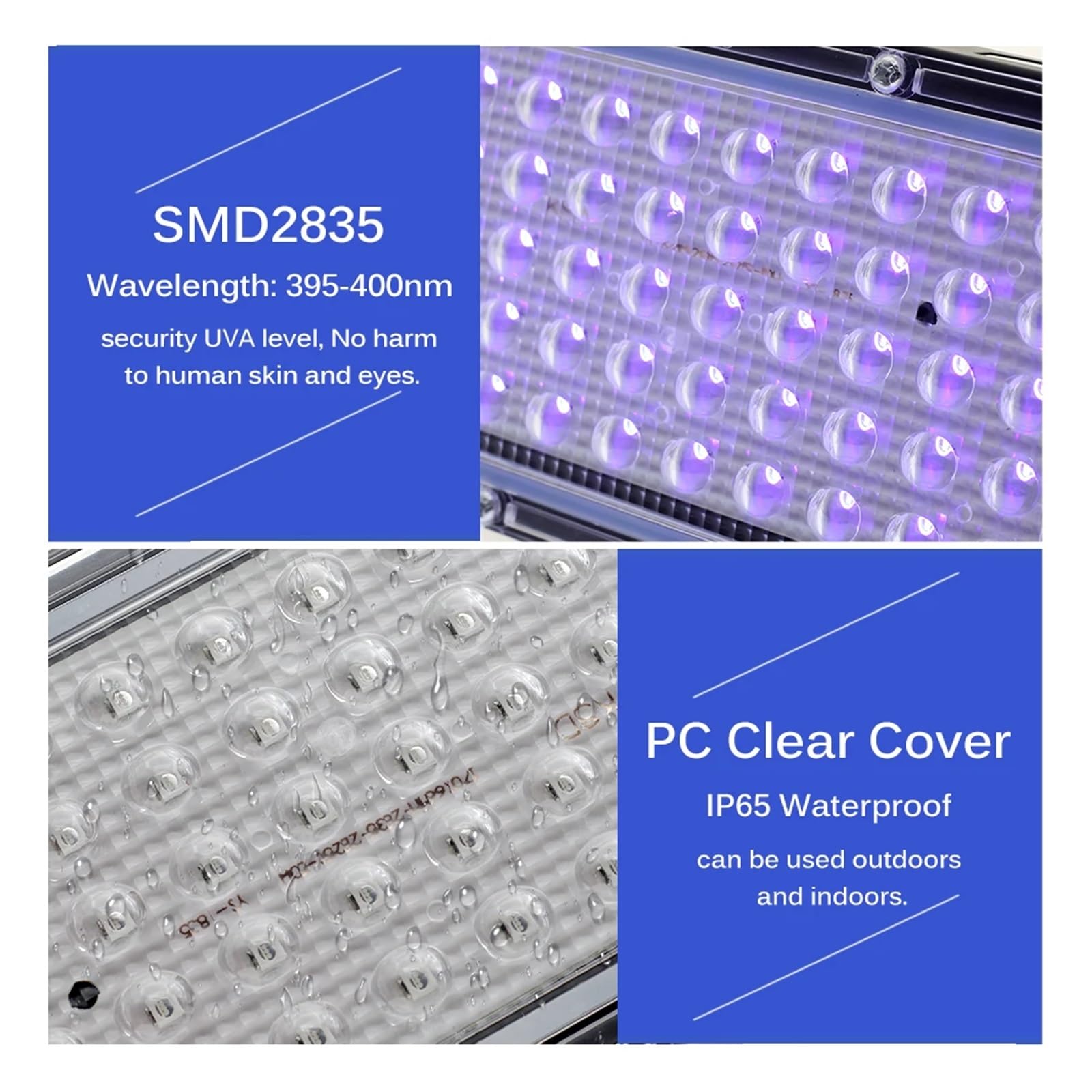 Lampa utwardzająca UV UV Light LED Floodlight 50W 100W 150W 395nm Glue Fluorescent FOR Fashion Party Curing Aquarium(100W)