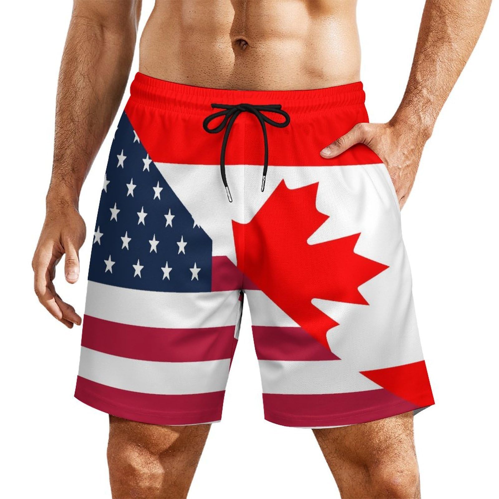Pantalones cortos de playa cómodos para nadar y caminar con bolsillos 8