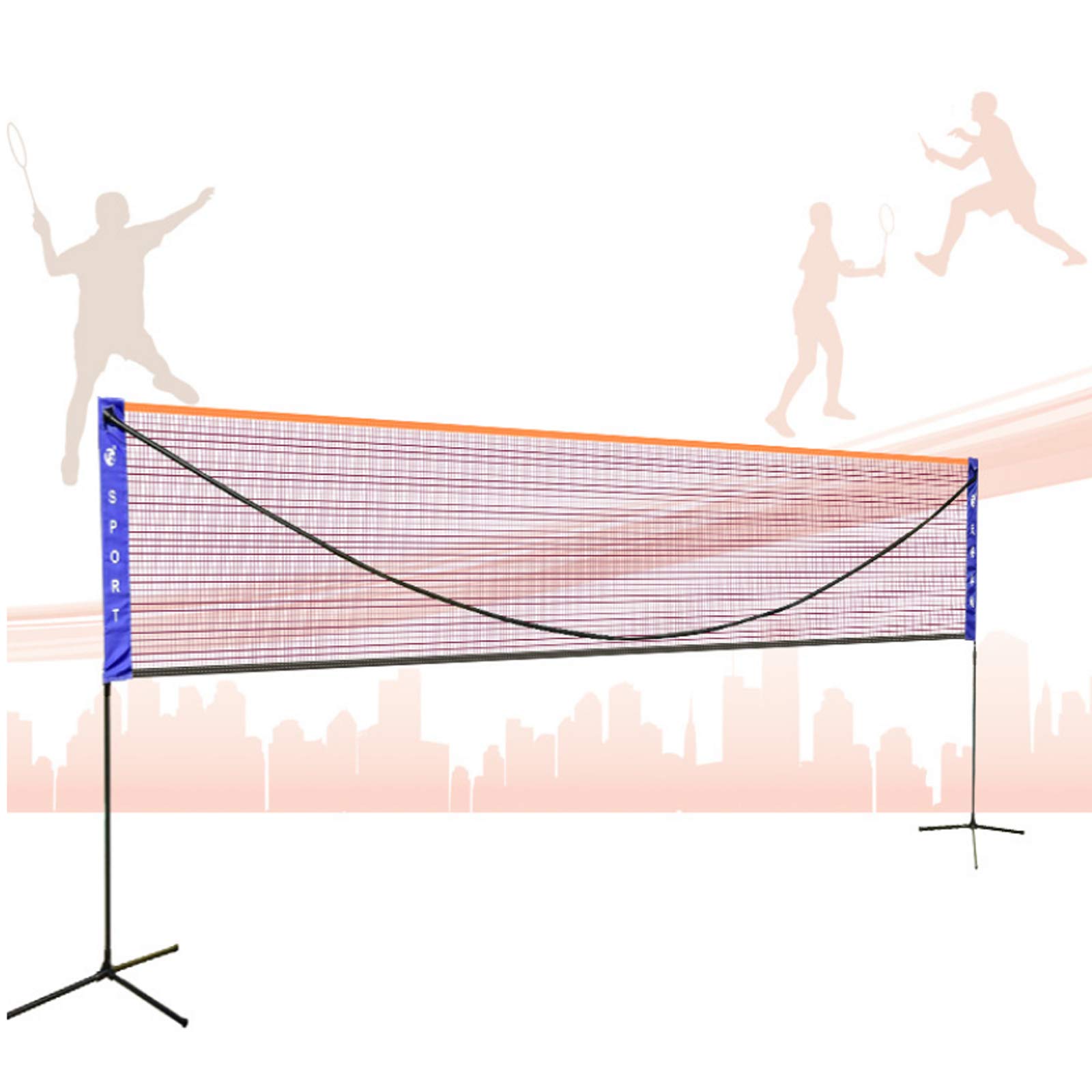 Rete da Badminton Rete da Tennis Pieghevole Portatile Rimovibile Rete da Pallavolo, per Adulti Bambini Giardino Esterno Spiaggia Patio Allenamento, con Ripiano e Borsa da Trasporto(610cm)