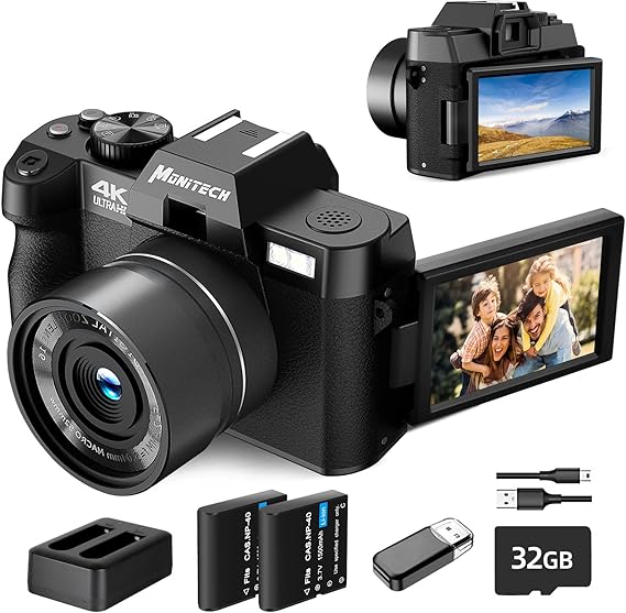 Amazon Canada Monitech Digital Cameras for Photography, 4K 48MP