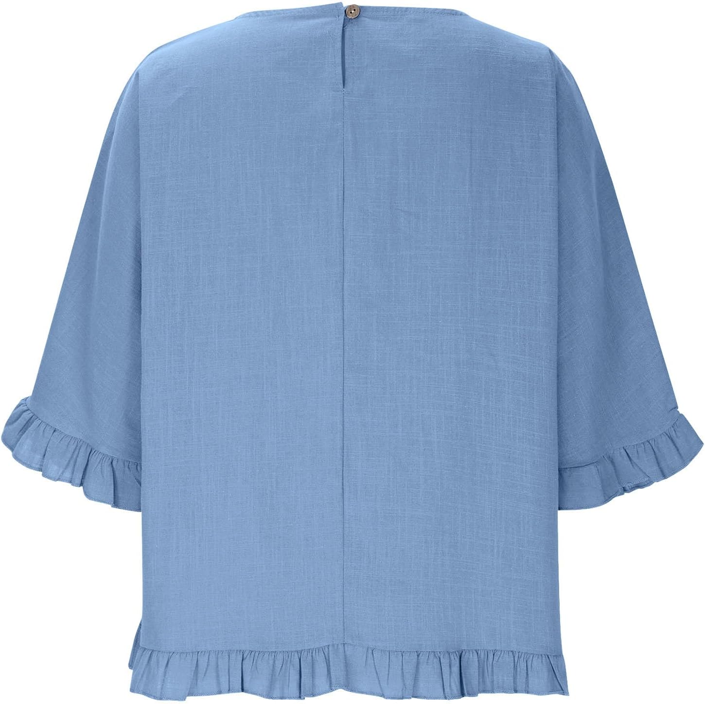 Womens T Shirts 3/4 Sleeve Tops Dressy Casual Loose Fit | 3/4 Sleeve Tops Womens T Shirts Dressy Casual Loose Fit Frayed Raw Hem Blouses Summer Fall Outfits Clothes