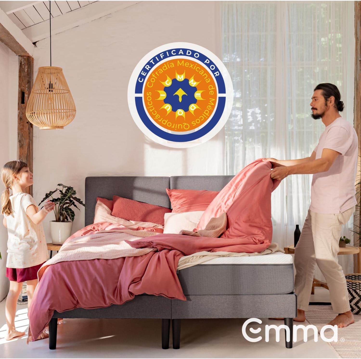 Emma Hybrid Premium - Colchón 150x200, Colchón Híbrido de Muelles Ensacados y Viscoelástica, Firmeza Media, 100 Noches de Prueba, Colchones Nº1 de España, 25 cm de Altura, 10 Años de Garantía