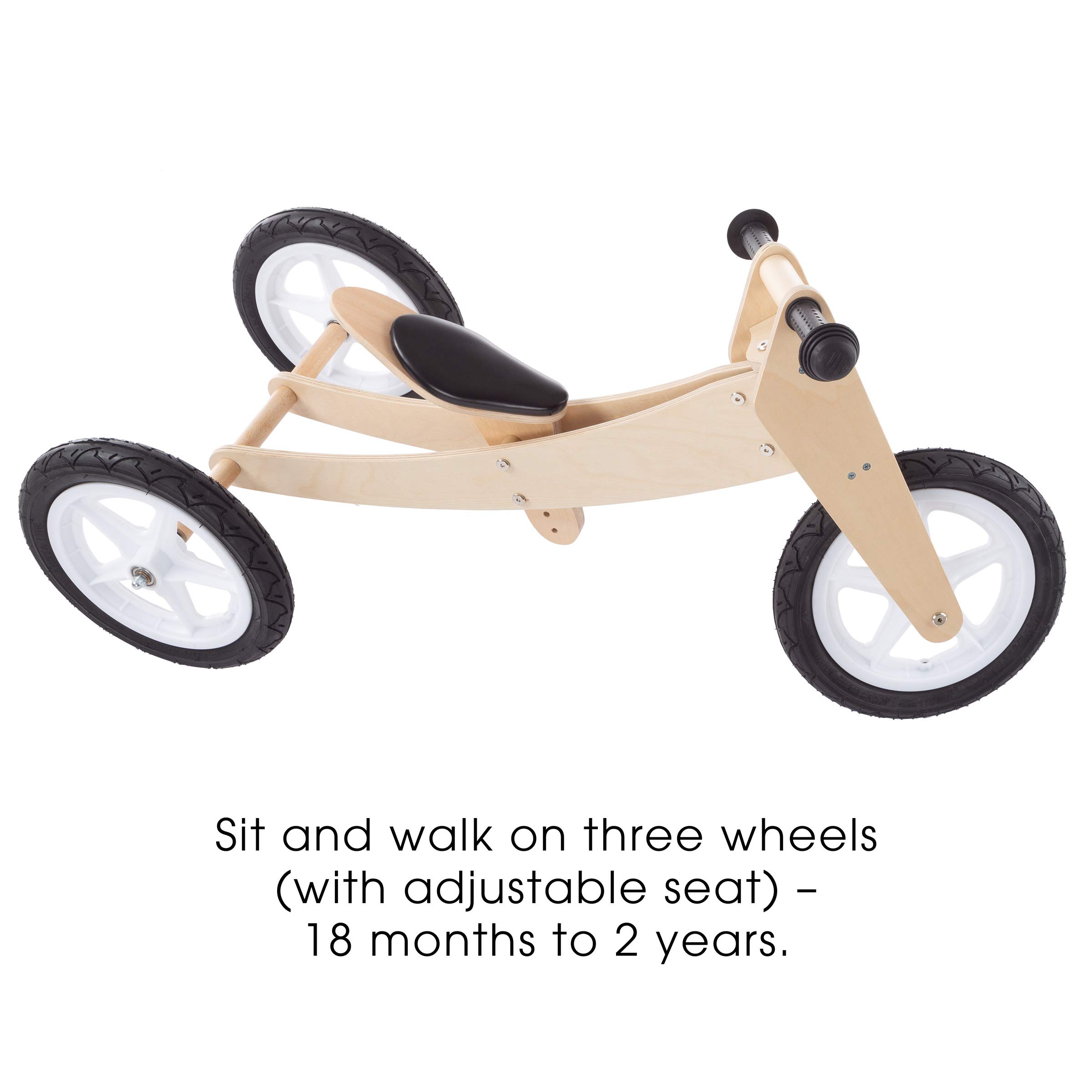 Amazon.com: Lil' Rider 3-in-1 Balance Bike – Multistage Wooden Walking  Beginner Tricycle Convertible Ride On Boys and Girls Toy for Indoor and  Outdoor ...