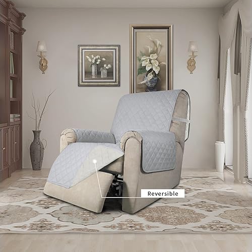 Miniatura 763 de Easy-Going - Funda reversible para sofá, resistente al agua, con varillas de espuma y correas elásticas, protector de muebles para mascotas y perros