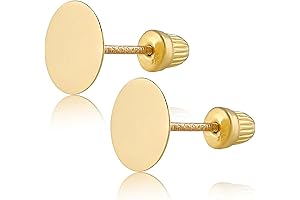 Hoberta Real 14k Solid Gold Stud Earrings