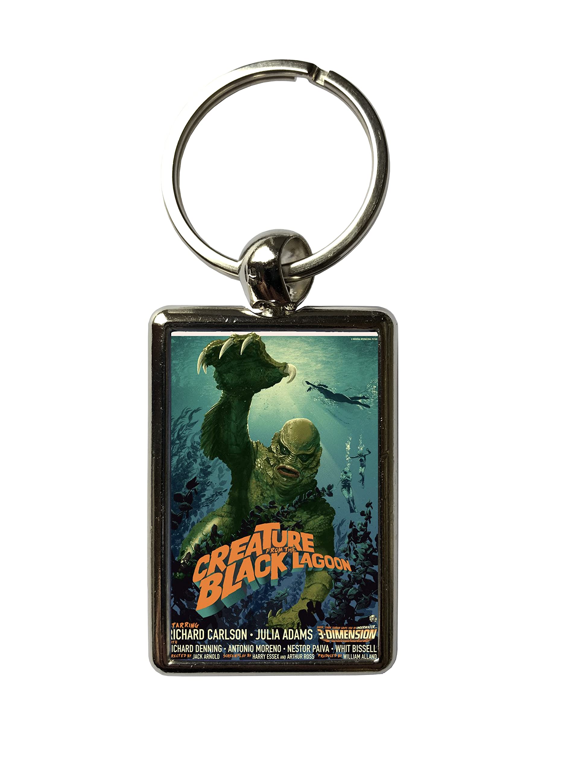 Super Universe Creature from the Black Lagoon Movie Poster Metal Keyring – Classic Monster Horror Collectible