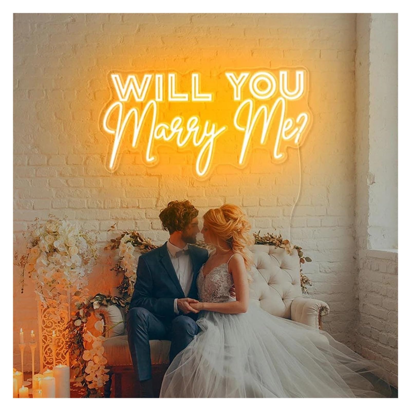 Lemst D Signs Lamp Le Will You Marry Me? Neon Sign, Ecor For Proposal & Wedding Scene(,60Cm)