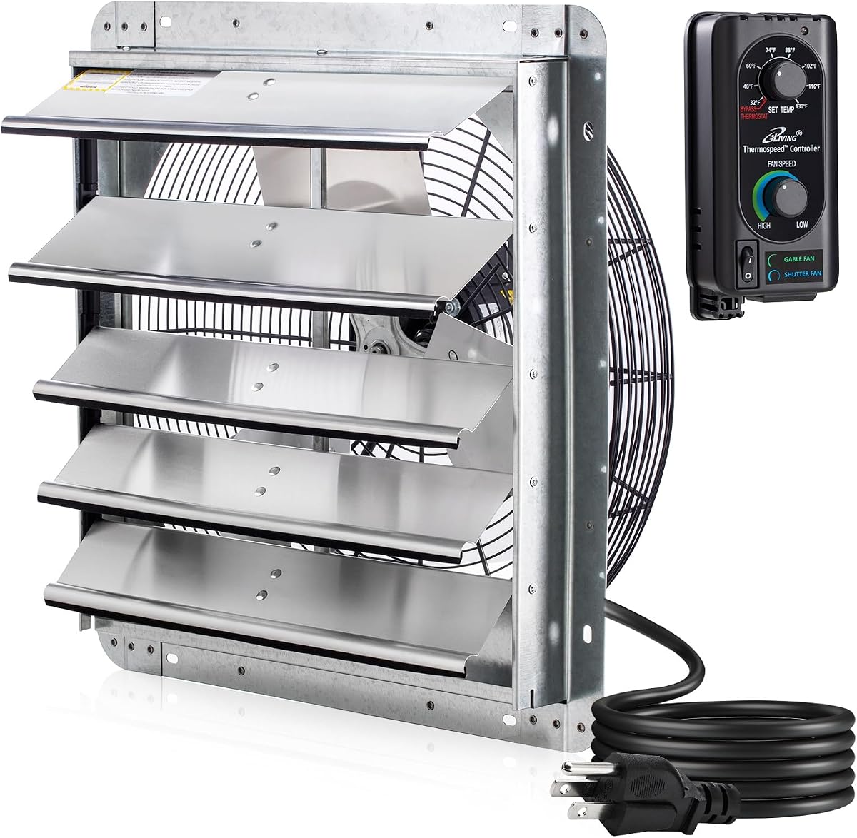 iLIVING 18 Wall Shutter Exhaust Fan