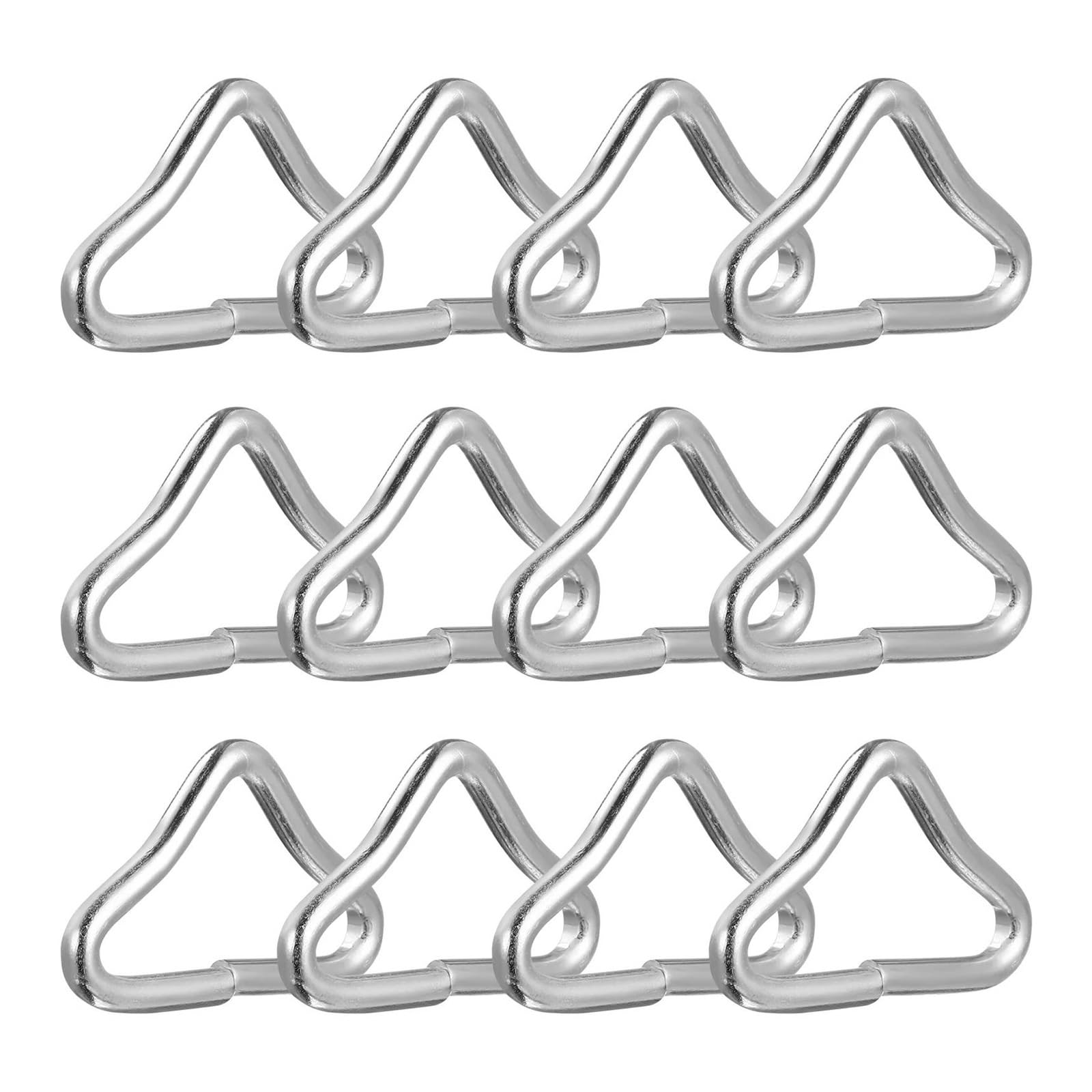 Colchoneta Recambio Exterior Trampolín Pie De Anillo Triangular De 20 Piezas para Hebilla De Cinturón De Trampolín, Anillos De Piezas De Alambre De Acero Galvanizado