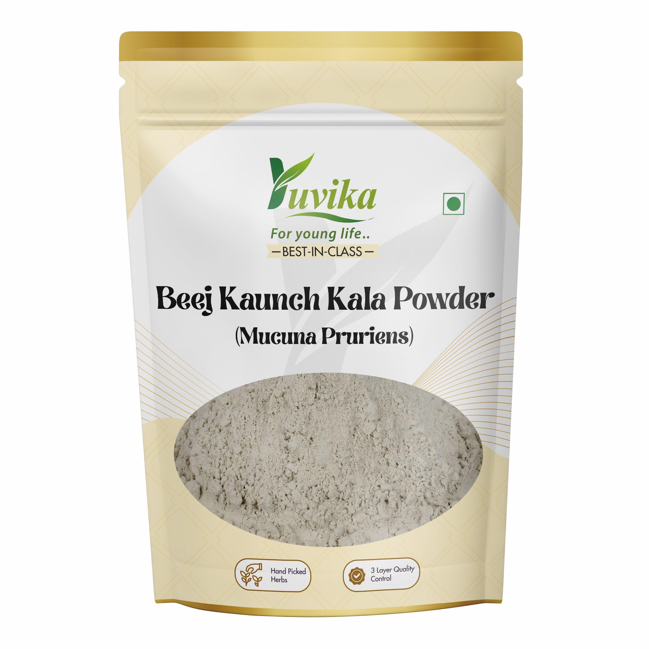 YUVIKA Beej Kaunch Kala Powder (without Peel) - Mucuna Pruriens - Black Kaunch Seeds Powder | Cowhage (100 Grams)