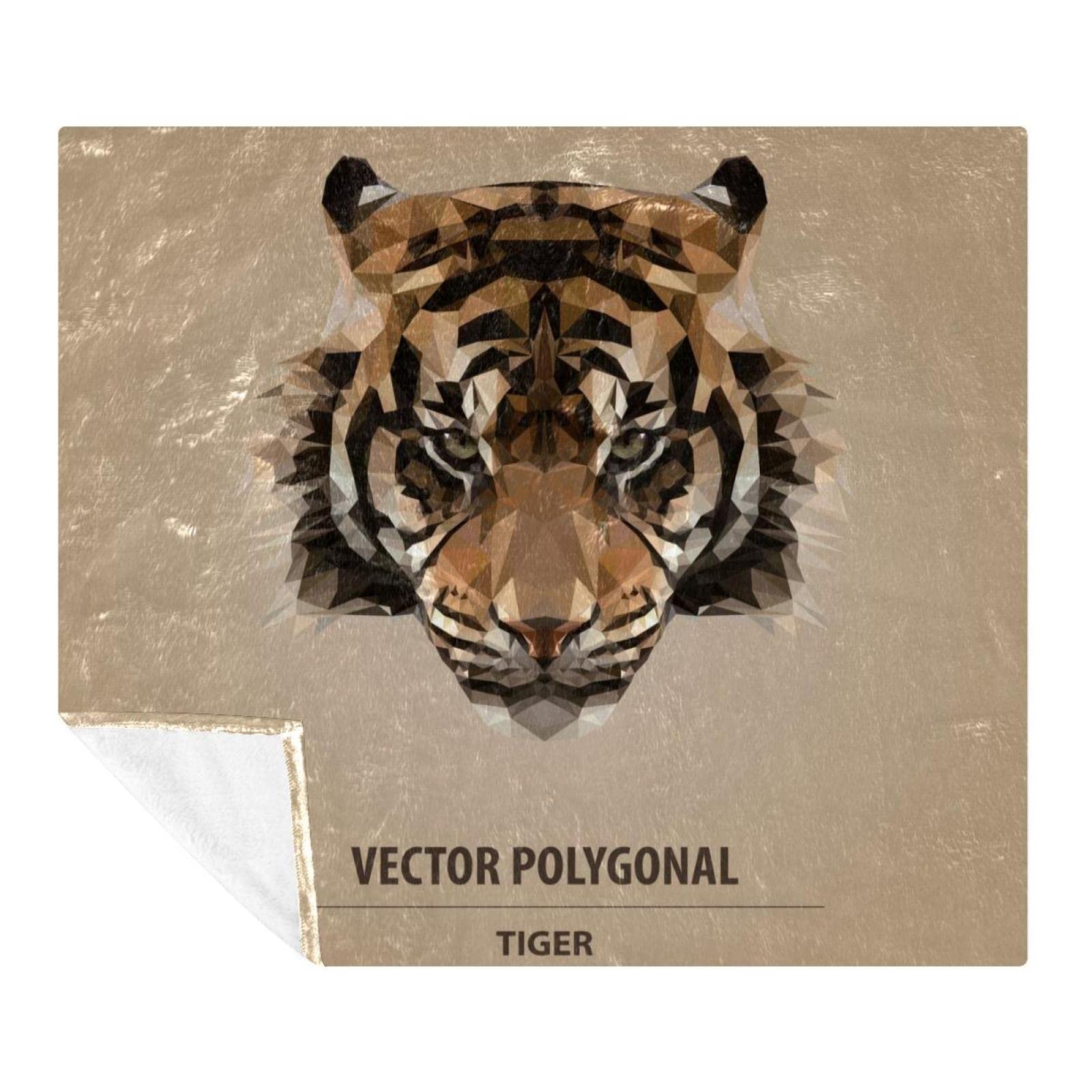 Couverture polaire Scary Tiger douce pour vos soirées cinéma sur le canapé ou vos voyages