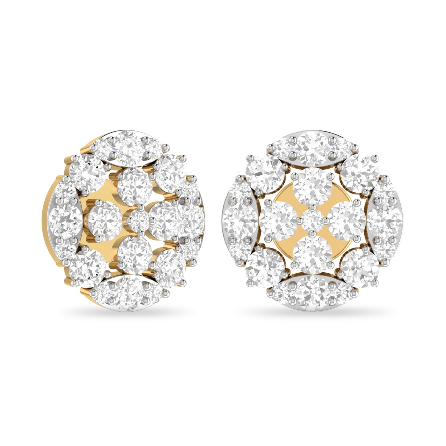 Aucent by PC Jeweller The Corianne 18KT Yellow Gold and Diamond Earrings-image-47