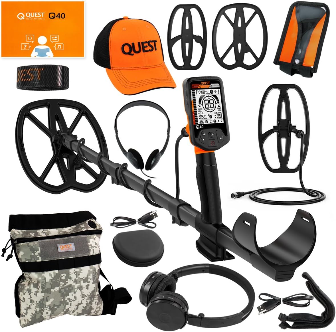 Deteknix 1705.122 Quest Q40 Pack Metal Detector