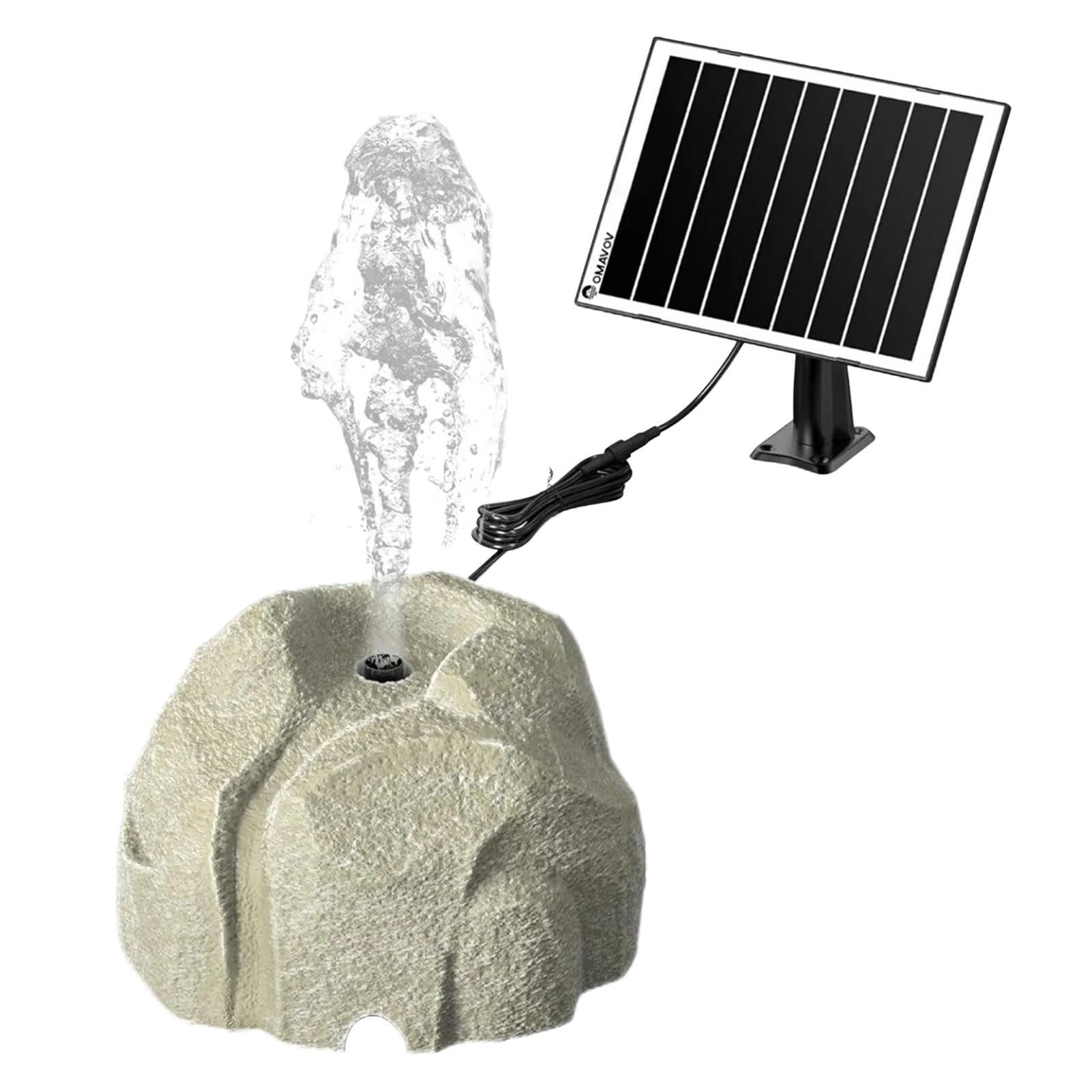 Fontaine solaire de jardin silencieuse et ornement de bassin durable