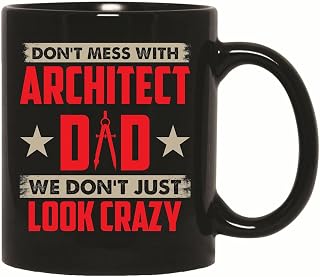 Gift Idea for Architect Dad Vintage Style 11oz 15oz Black Coffee Mug