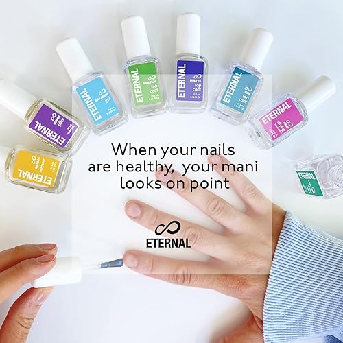 Miniatura 8 de Eternal Esmalte de uñas de secado rápido, capa superior de 13.5 mL con acabado de larga duración para uñas con fórmula de secado rápido y no