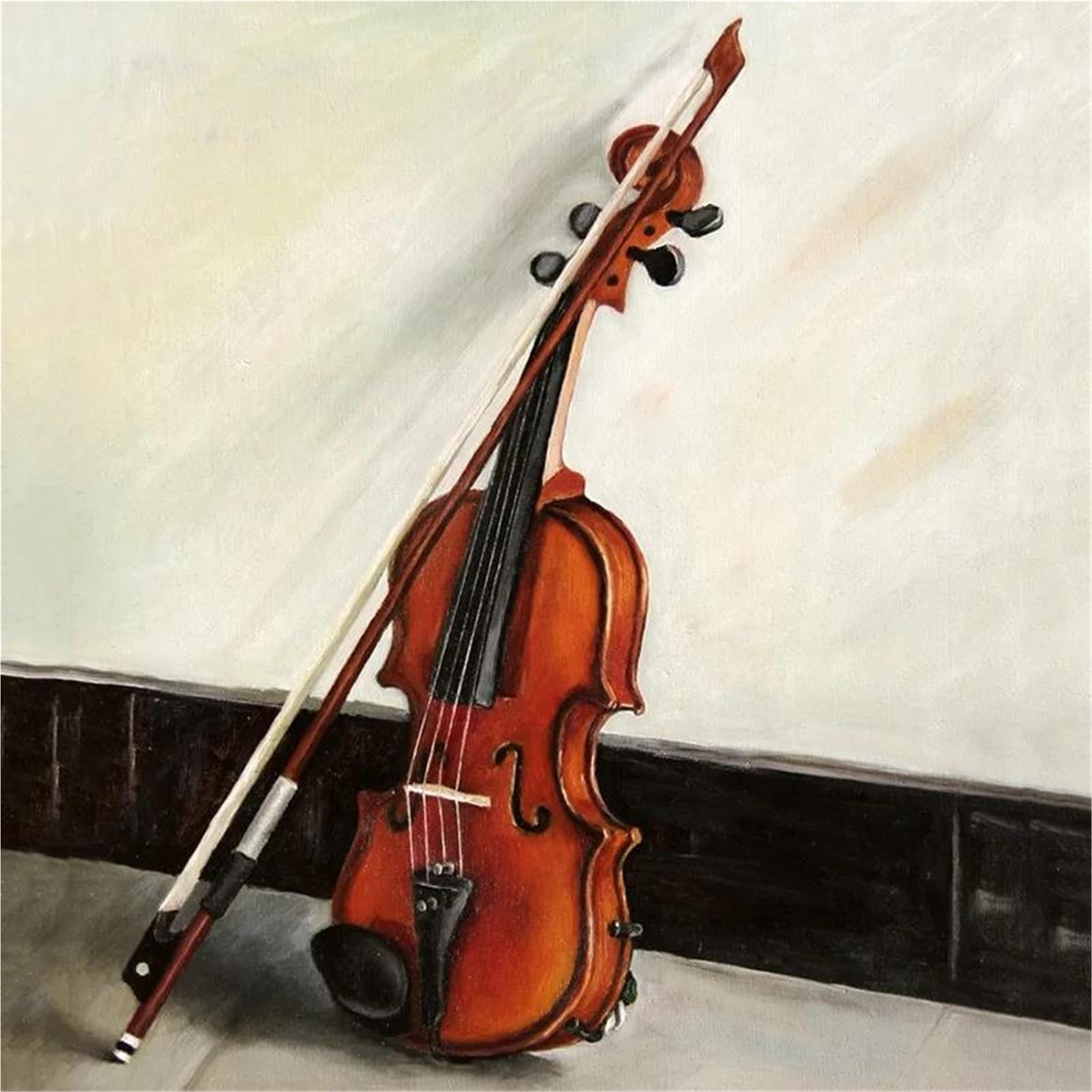 Geigenbogen Gebogener Violinbogen Violinbogenmaterial Violinbogen Musikinstrument Musikbogen(4 4)