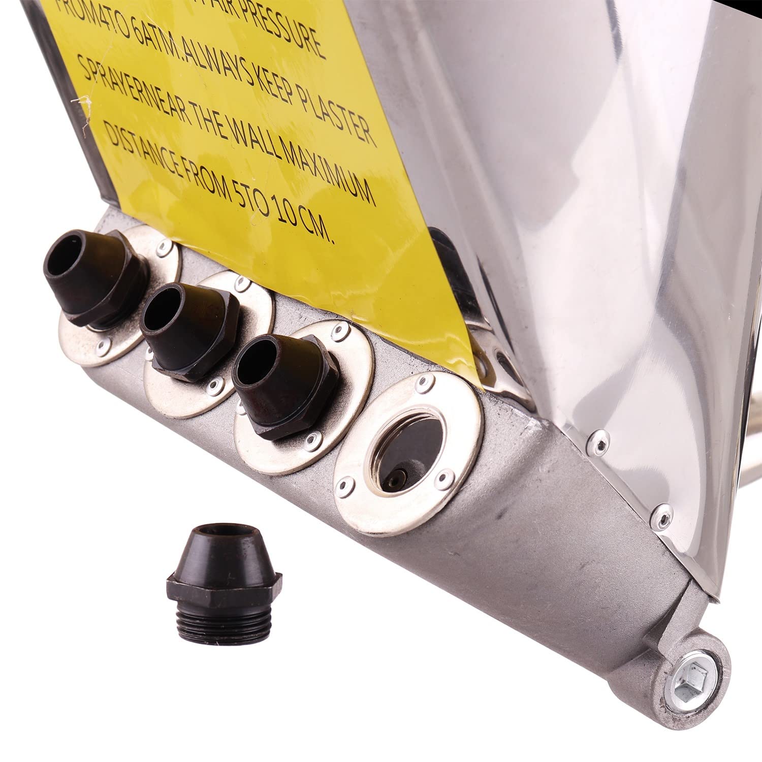 TC TECHNIC Pistolet à ciment pneumatique 4 L, buses métalliques fi-fi 19 mm, poids 2,5 kg, avec 4 buses de 11 mm, 4 buses de 9 mm, machine de plâtrage, pistolet de plâtrage