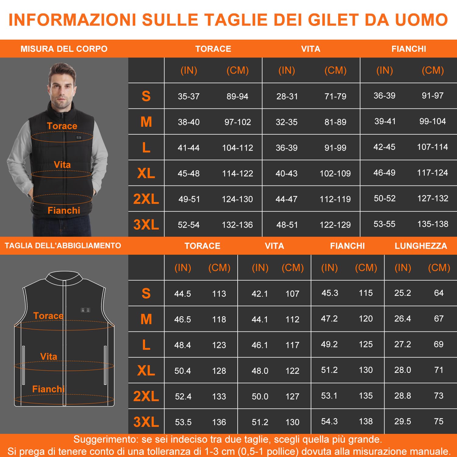 Gilet Riscaldato, Gilet Riscaldato Uomo e Donna con 15 zone, Giubbino Riscaldato con USB 10000mAh Batteria, Giacca Riscaldata lavoro invernale da Esterno Moto Giubbott