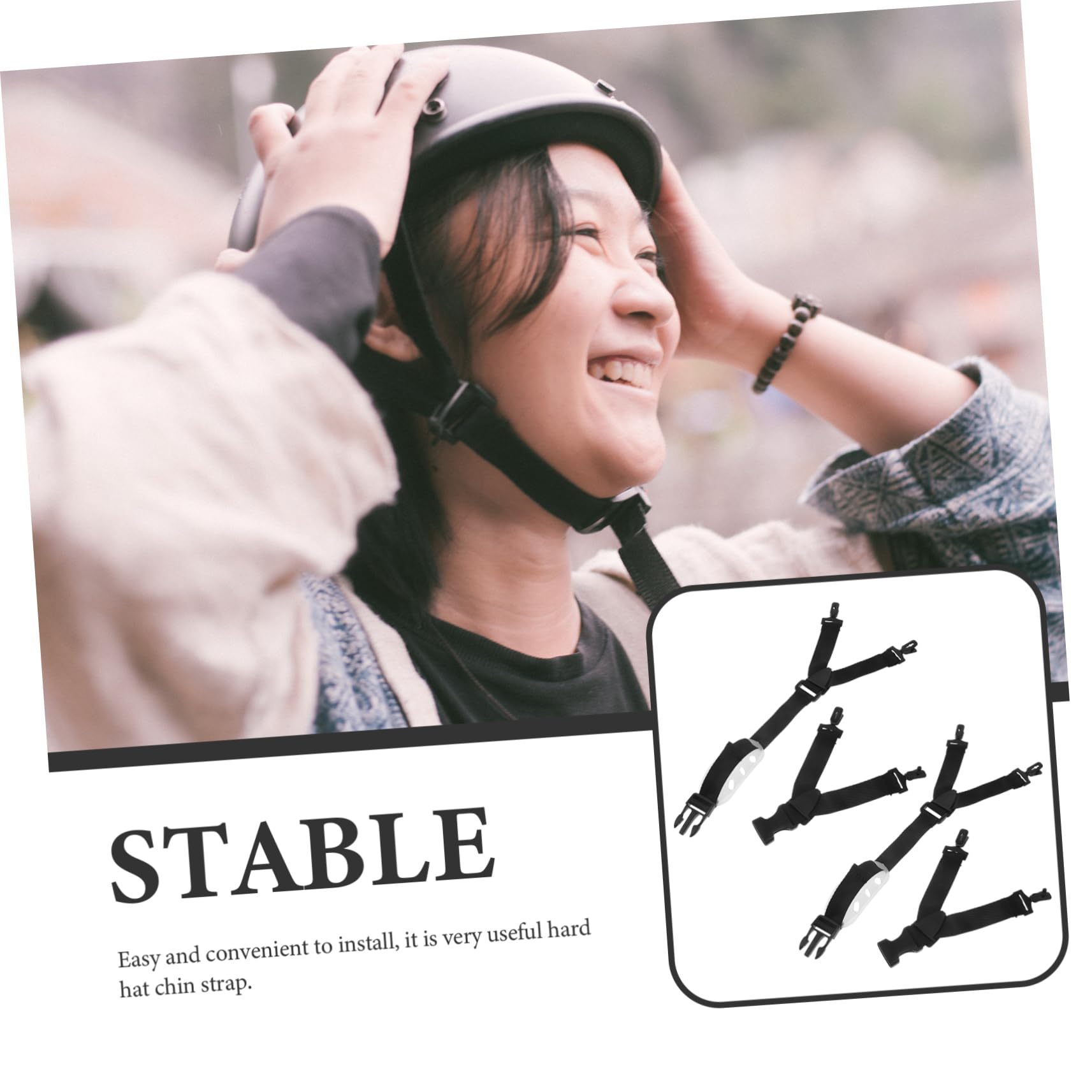 Baluue Hard Hat Chin Strap, 2pcs Hat Chin Strap with Multi-Point Adjustment and Soft Chin Cup fit Universal Hard Hats Helmet Chin Band Replacment