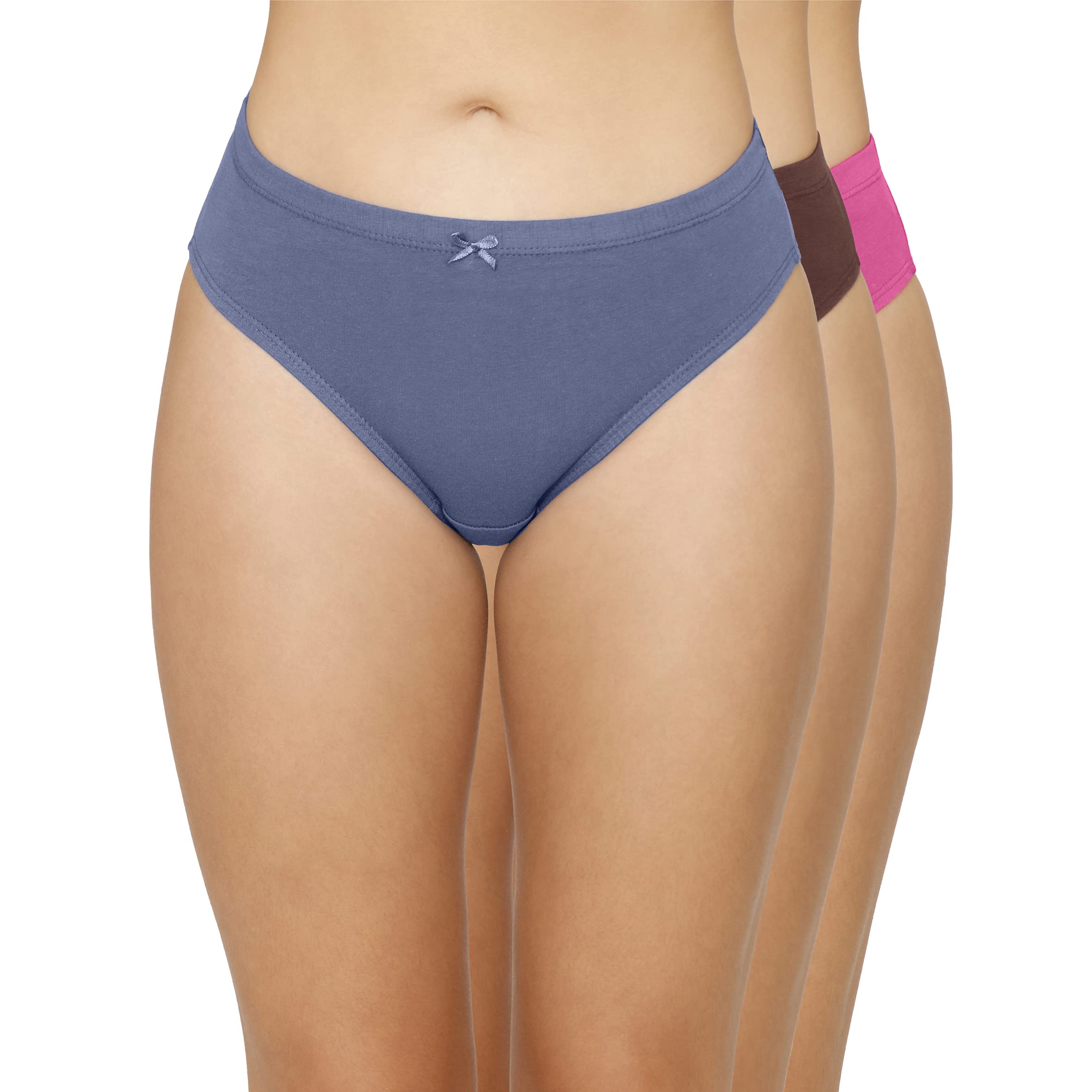 Solid Mid Rise Full Coverage Bikini Panties (Pack of 3)-image-24
