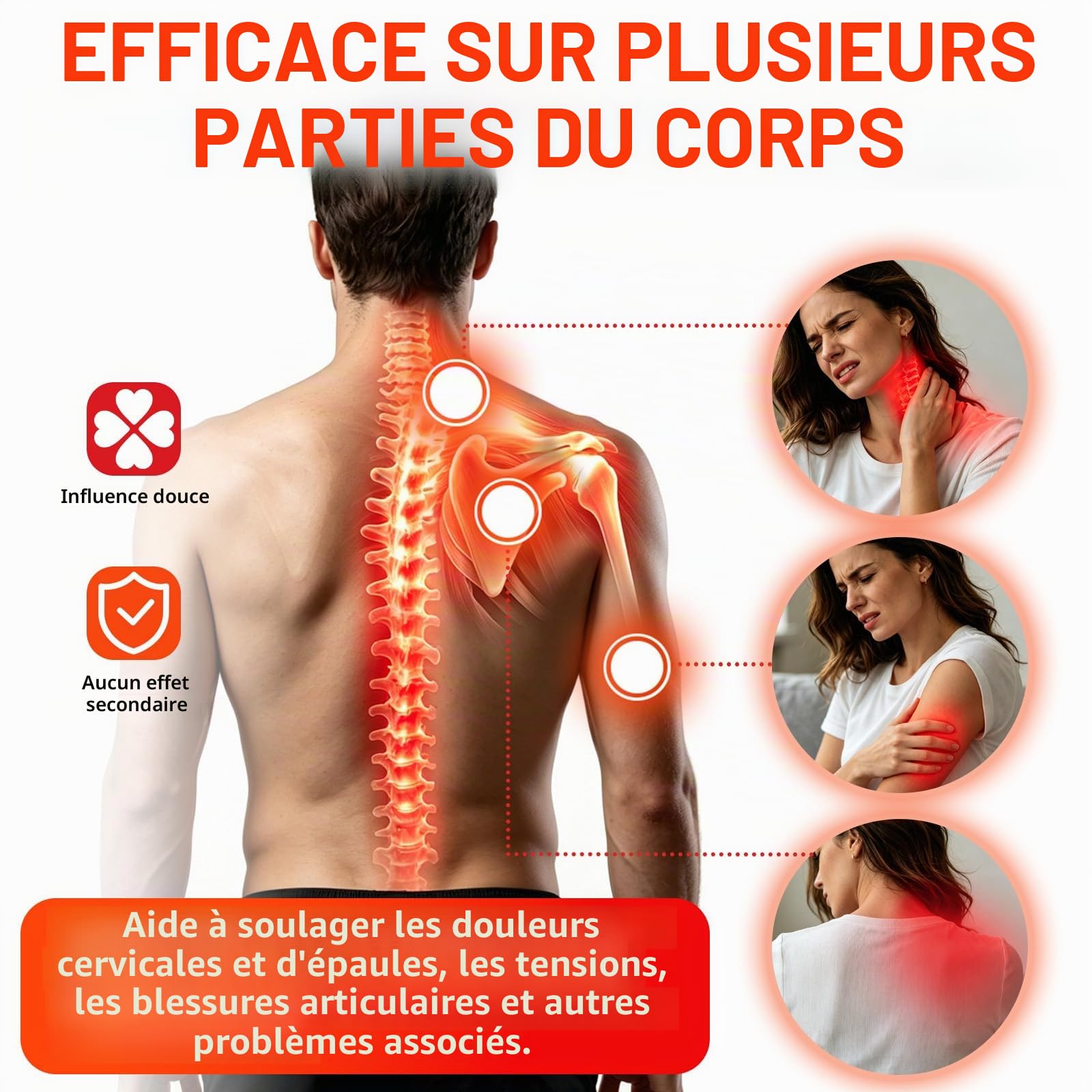 Masseur D'épaule Triple Method et Coussin Chauffant pour Les épaules, avec 3 Niveaux de Chauffage et 3 Modes de Vibration, Coussin Chauffant pour épaules Rechargeables, pour Hommes et