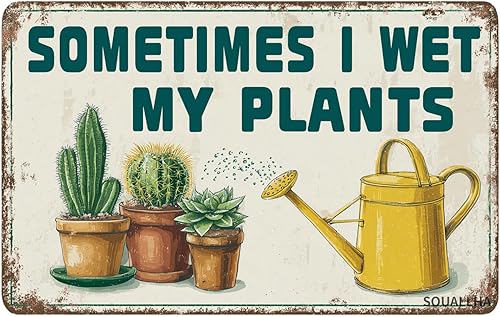 Miniatura 27 de Letrero de estaño divertido Deseos cálidos de invierno Gato Letrero de metal divertido Letreros de invierno rústicos Decoración de pared para patio