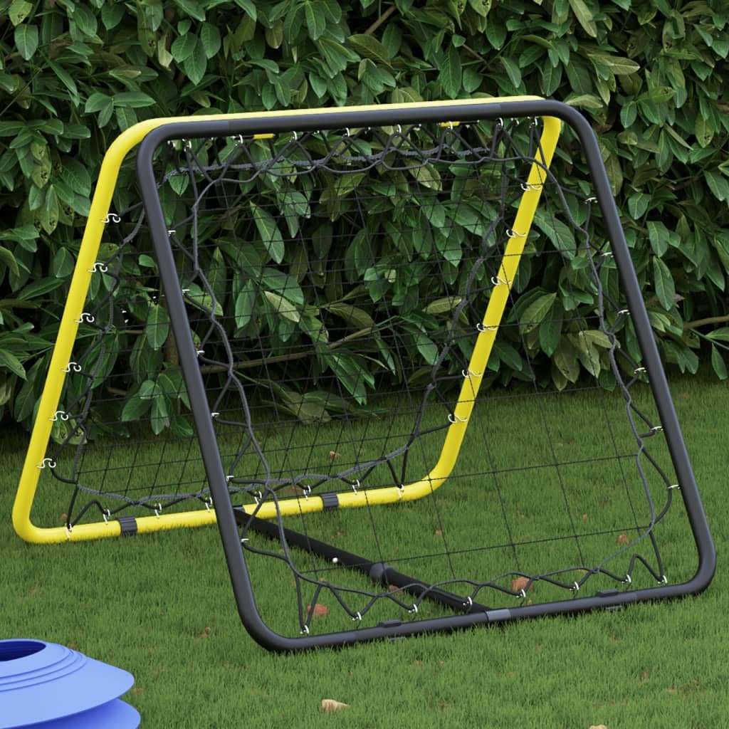 Generisch Fußball-Rebounder Doppelseitig Verstellbar Gelb Schwarz Stahl,Sportartikel,Athletik,Fußball,Fußballtor-Zubehör-4007969