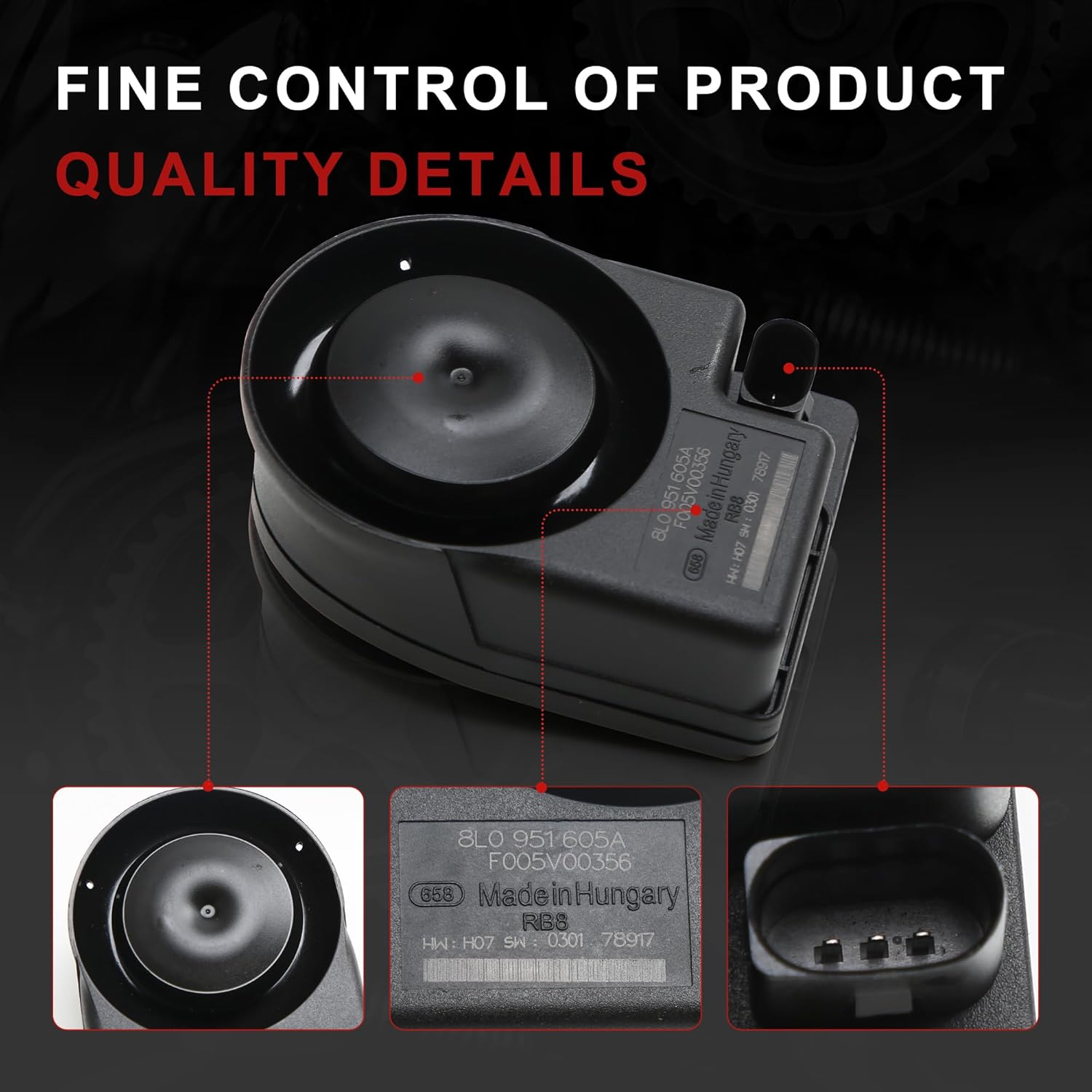 8L0951605 8L0951605A Car Alarm Siren Replacement for Audi A4 S4 Avant A8 S8 Quattro RS4 Seat Exeo