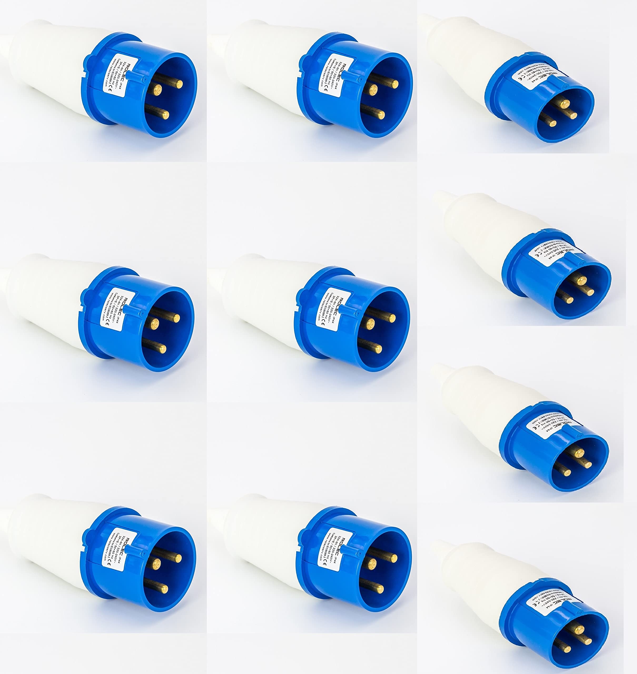 230V 3 PIN Blue Trailing Plugs IP44 SPLASHPROOF 16A 32A 63A 125A (1, 63Amp)