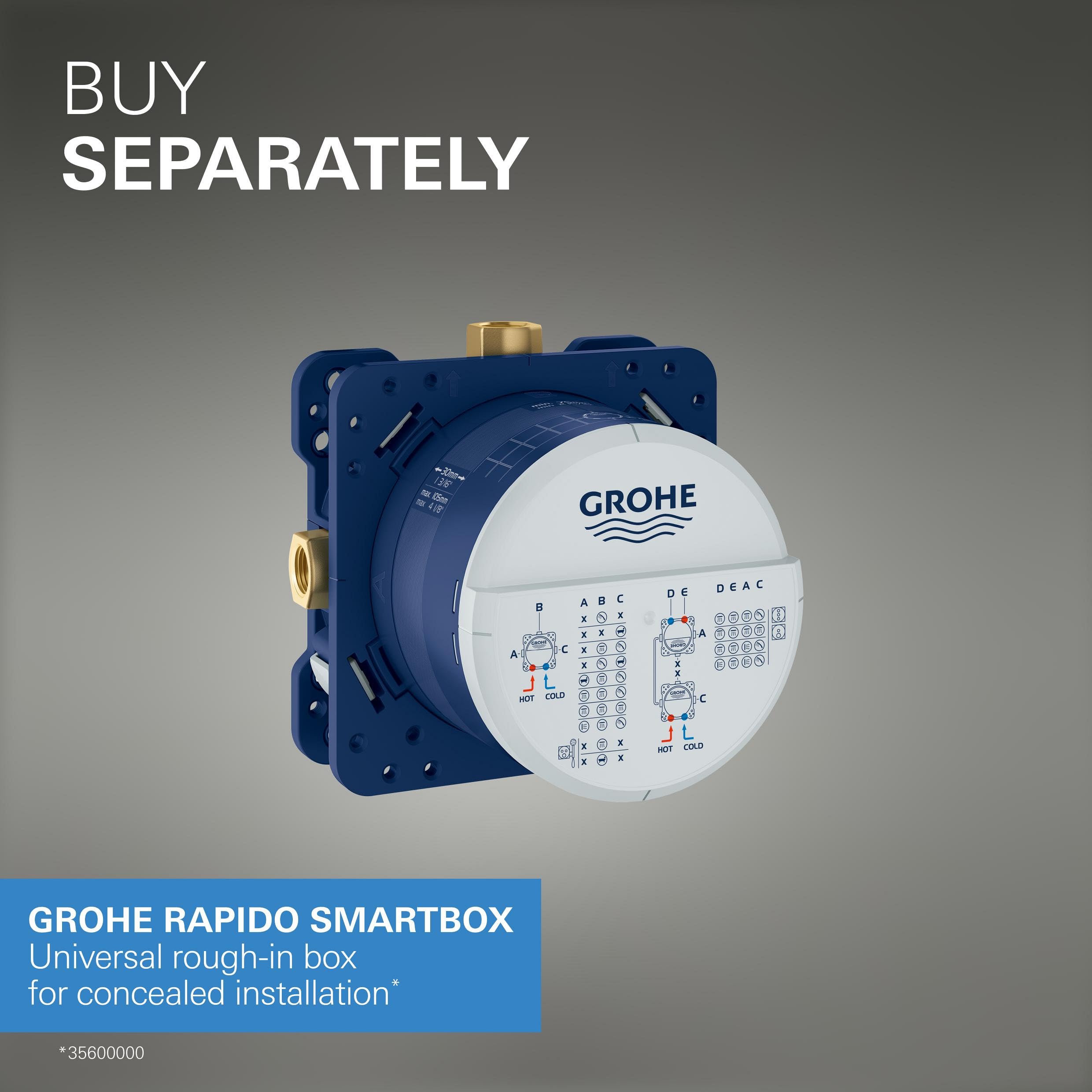 GROHE Essence, Single Lever Shower, Bath Mixer Trim Set (Metal Lever, 2-Way Diverter, 46 mm Ceramic Cartridge - Image 3