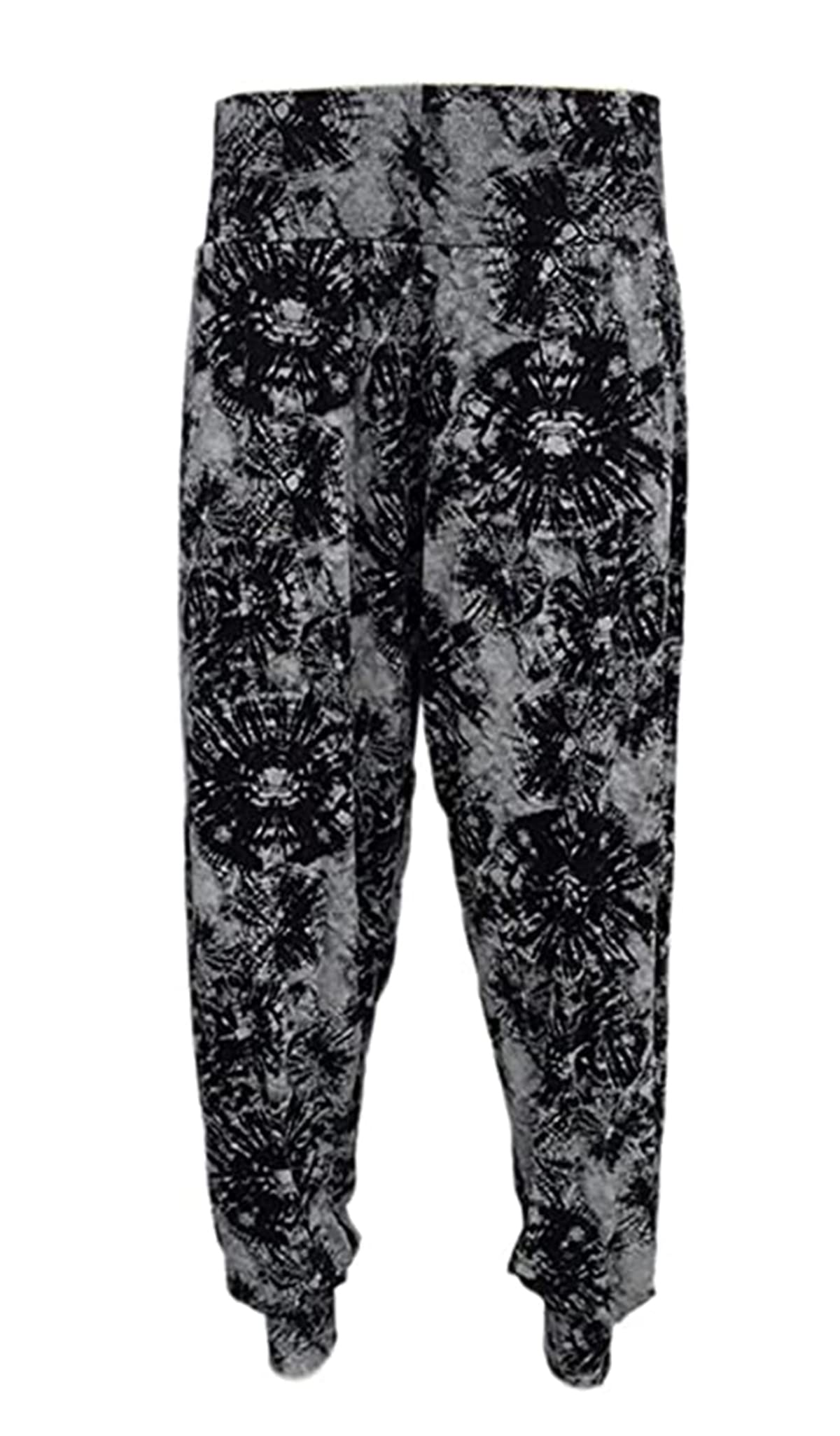 New Womens Printed Hareem Loose Baggy Trousers Ladies Print Pattern Long Harem Pants Plus Size (24-26, Tiedye Web)